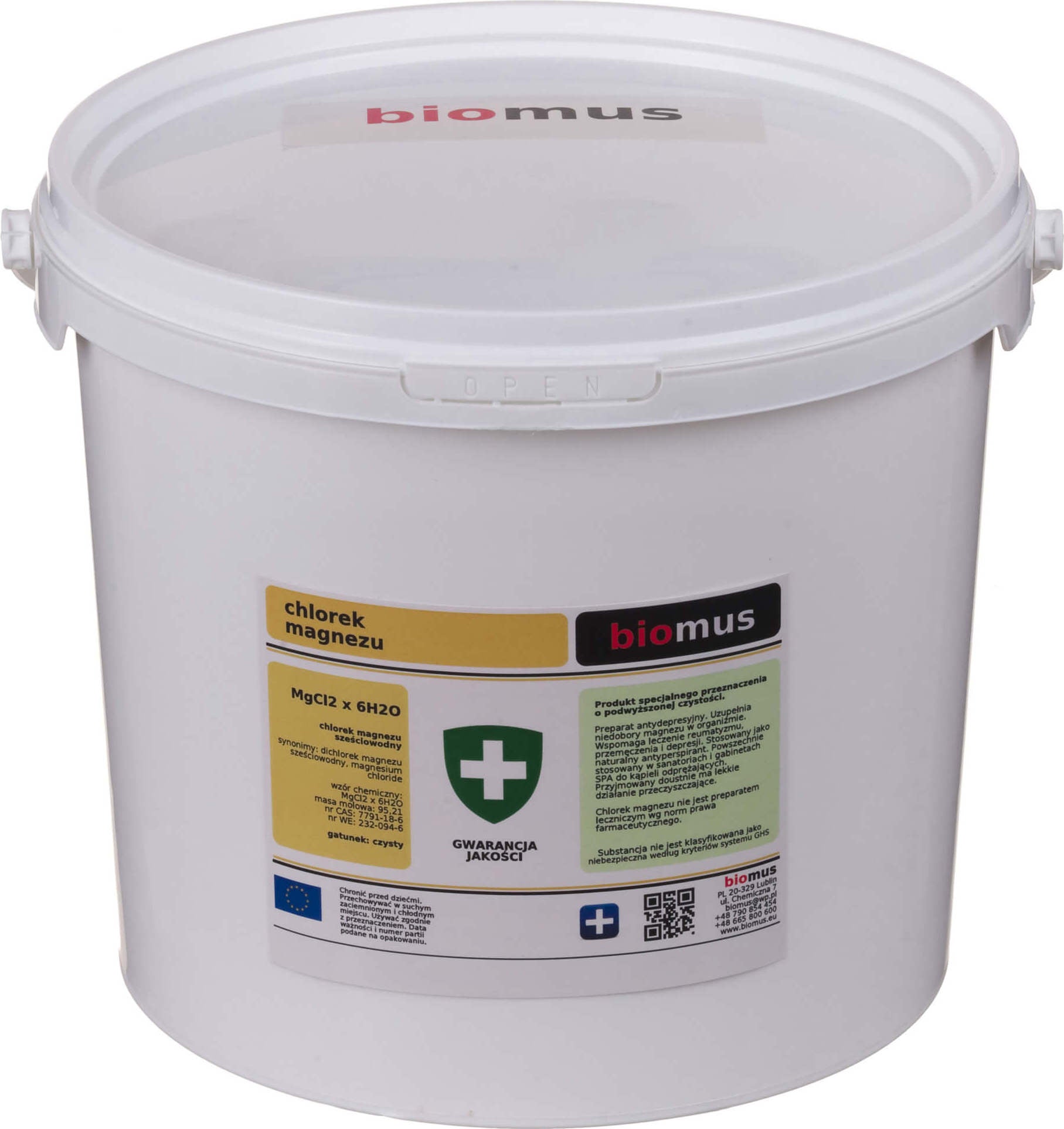 Chlorure de magnésium hexahydraté 3 kg BIOMUS