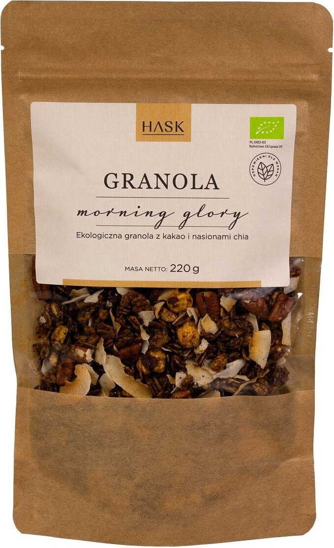 Granola noisettes - cacao - chia (morning glory) BIO 220 g - HASK