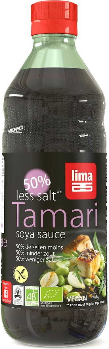 Sauce soja Tamari 50% moins de sel sans gluten BIO 500 ml - LIMA