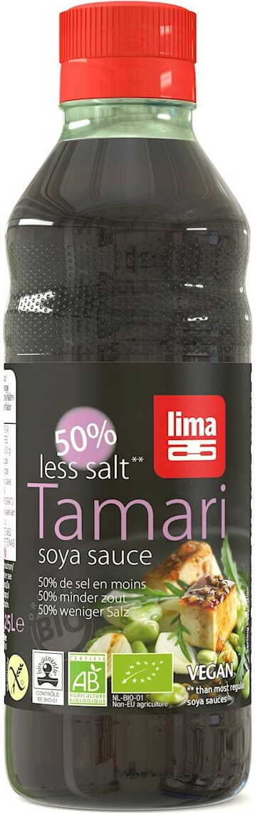 Sauce soja Tamari 50% moins de sel sans gluten BIO 250 ml - LIMA