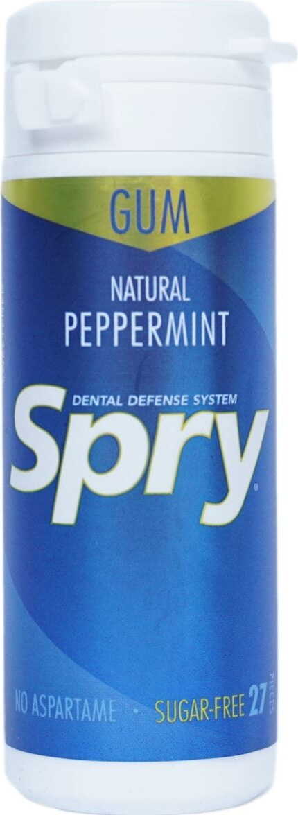 Chewing-gum au xylitol, saveur menthe poivrée, sans gluten 27 pcs (325 g) - SPRY