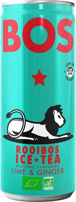 Boisson Rooibos saveur citron vert et gingembre BIO 250 ml (canette) - BOS