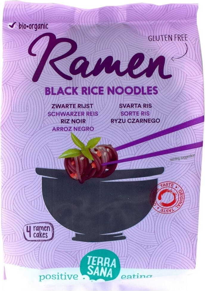 Nouilles ramen à base de riz noir sans gluten BIO 280 g - TERRASANA