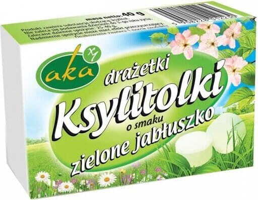 Dragées en poudre xylitol 0% sucre pomme verte 40g AKA