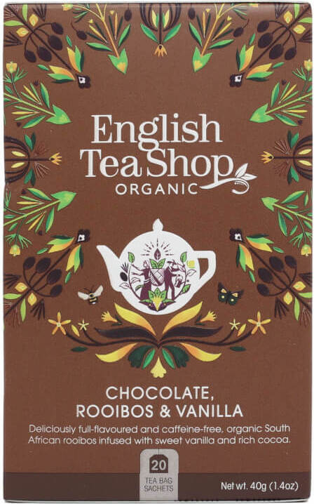 Tisane rooibos aux fèves de cacao et gousse de vanille 20x2g BIO 40 g ENGLISH TEA SHOP