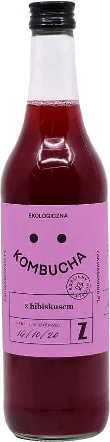 Kombucha à l'hibiscus sans gluten BIO 500 ml - COMMANDE