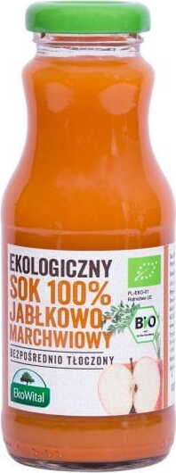 Jus de pomme et carotte 100% BIO 250 ml EKOWITAL