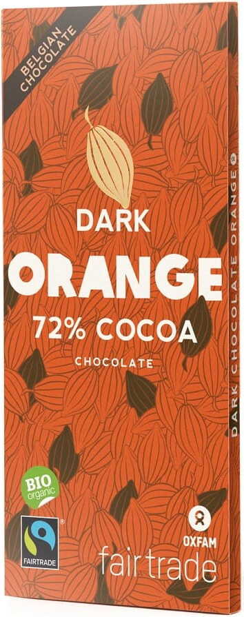 Chocolat amer aux éclats d'orange commerce équitable BIO 100 g - OXFAM