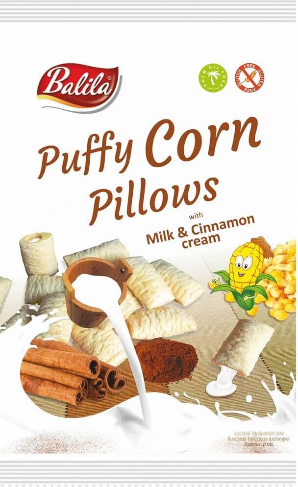 Oreillers de maïs fourrés à la crème lait-cannelle sans gluten 70 g BALILA