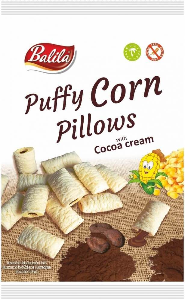 Oreillers de maïs fourrés à la crème de cacao sans gluten 70 g BALILA