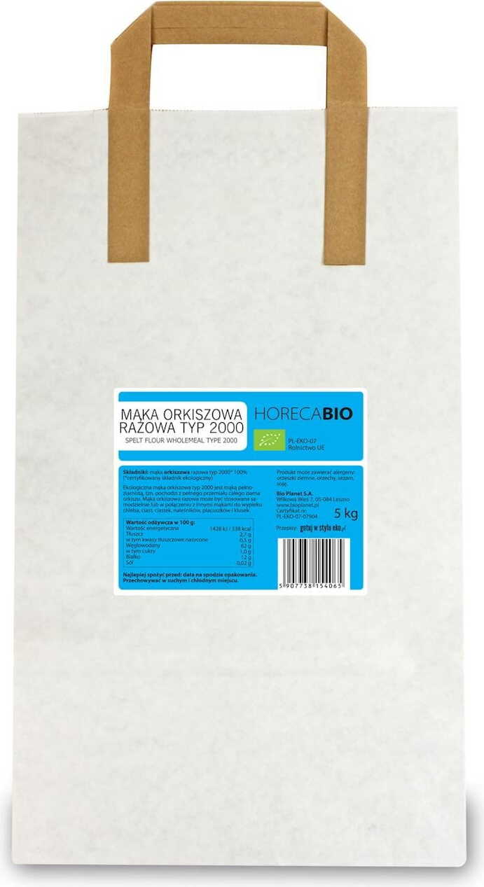 Farine complète d'épeautre type 2000 BIO 5 kg - HORECA