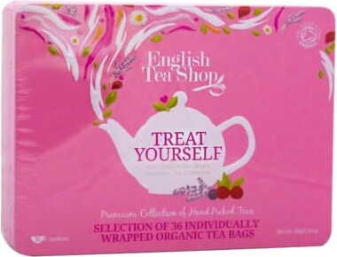 Un coffret de thés gourmands dans une boîte décorative BIO 60 g ENGLISH TEA SHOP