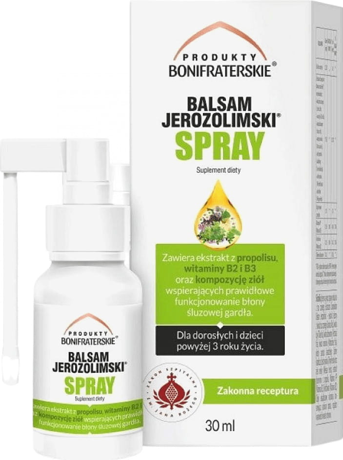 Jérusalem lotion spray propolis vitamine B2 B3 et composition à base de plantes 30 ml PRODUITS BONIFRATER