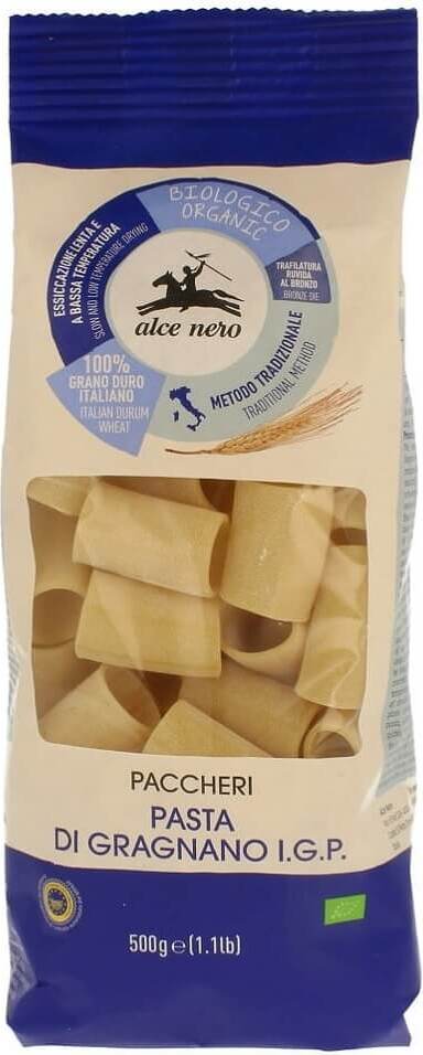 Pâtes (semoule) paccheri BIO 500 g - ALCE NERO