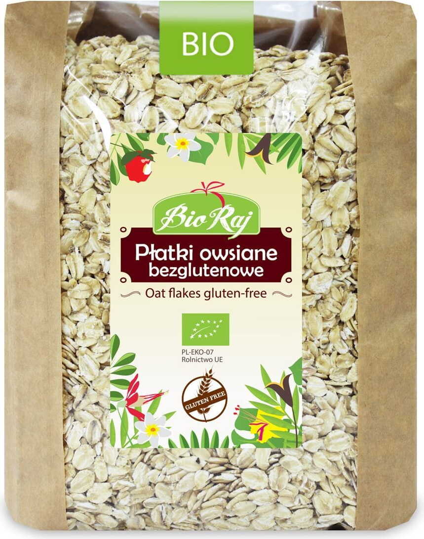 Flocons d'avoine sans gluten BIO 1 kg - BIO RAJ
