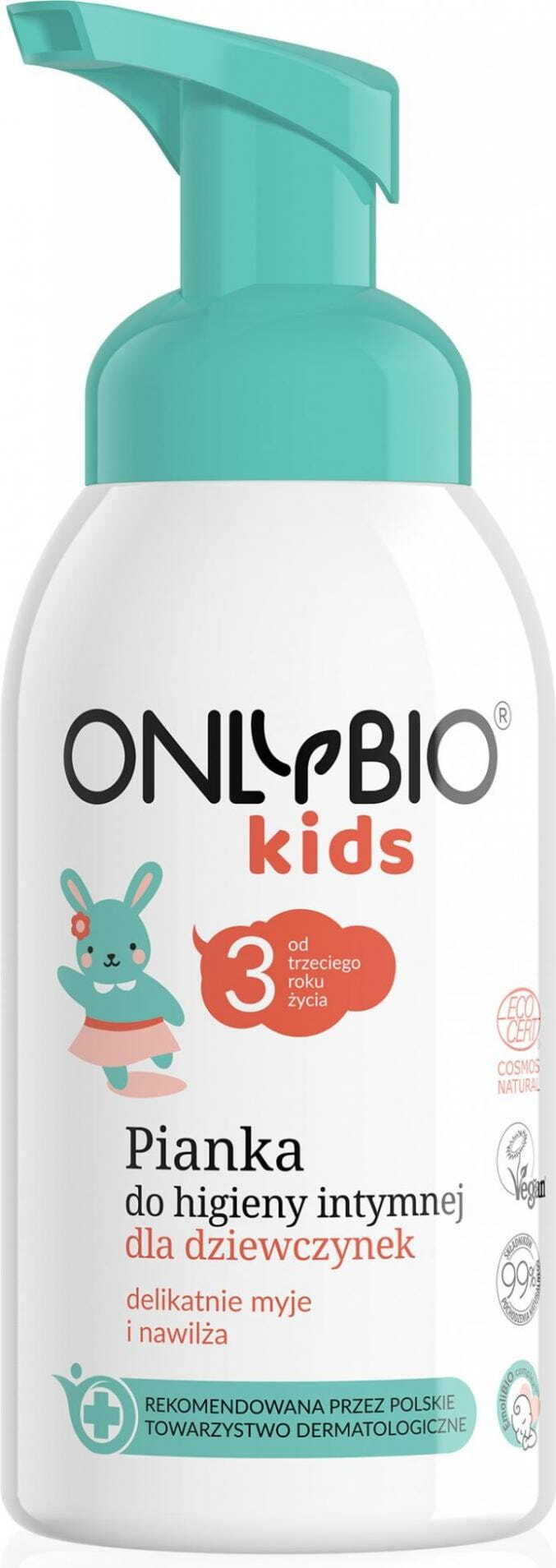 Mousse d'hygiène intime pour les filles à partir de 3 ans éco 300 ml - UNIQUEMENT BIO