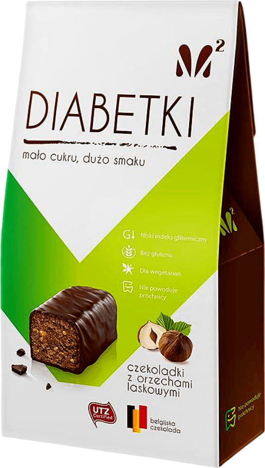 Chocolats noisette diabétique sans sucre 100 g EKOWITAL –