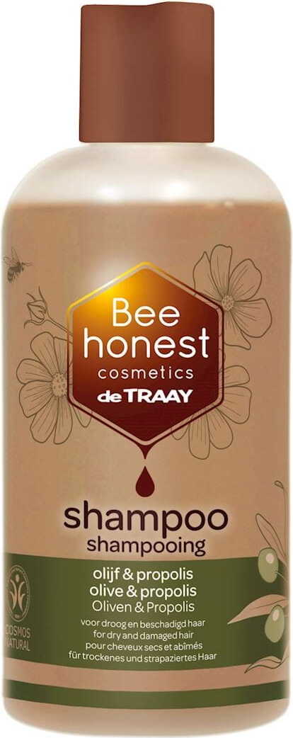 Shampooing pour cheveux secs et abîmés, olive et propolis eco 250 ml - BEE HONEST