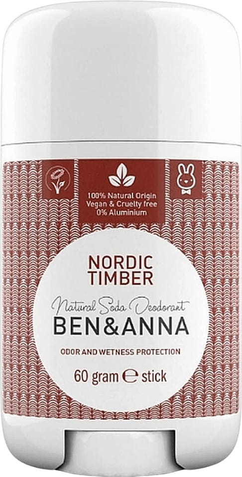 Déodorant stick à base de soude de bois nordique 60 g - BEN & ANNA