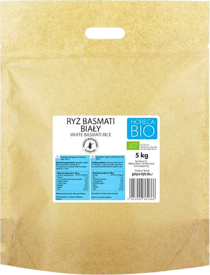 Riz basmati blanc sans gluten BIO 5 kg - HORECA