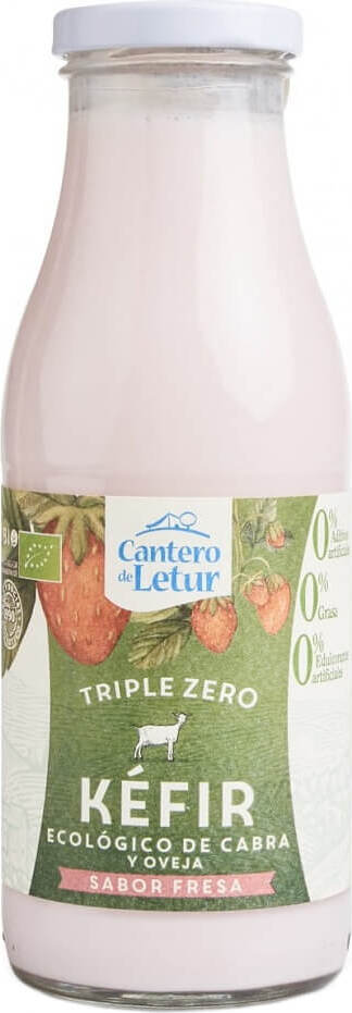 Kéfir de chèvre fraise BIO 500 ml CANTERO DE LETU