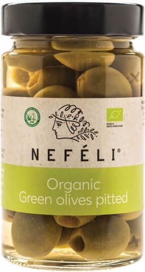 Olives vertes dénoyautées en saumure BIO 295 g - NEFELI