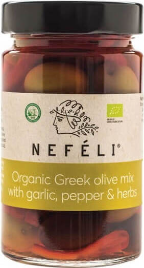 Mélange d'olives dénoyautées en saumure BIO 295 g - NEFELI