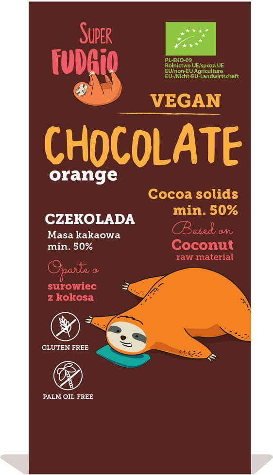 Chocolat à l'orange sans gluten BIO 80 g - SUPER FUDGIO