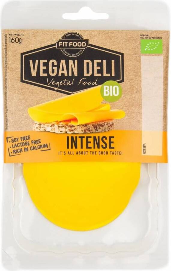 Alternative végétalienne au fromage cheddar en tranches BIO 160 g VEGAN DELI