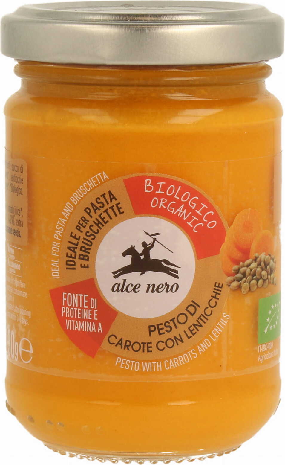 Pesto de carottes et lentilles BIO 130 g - ALCE NERO