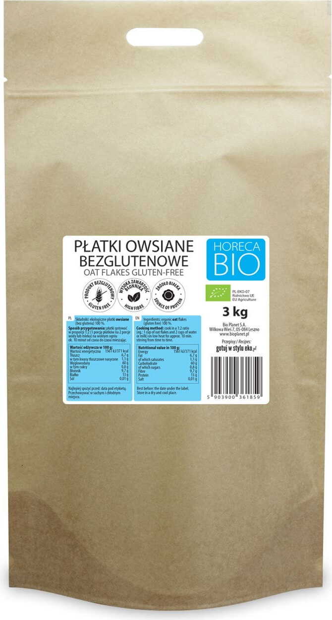 Flocons d'avoine sans gluten BIO 3 kg - HORECA