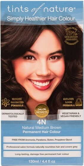 Teinture capillaire naturelle - 4n châtain moyen naturel TINTS OF NATURE