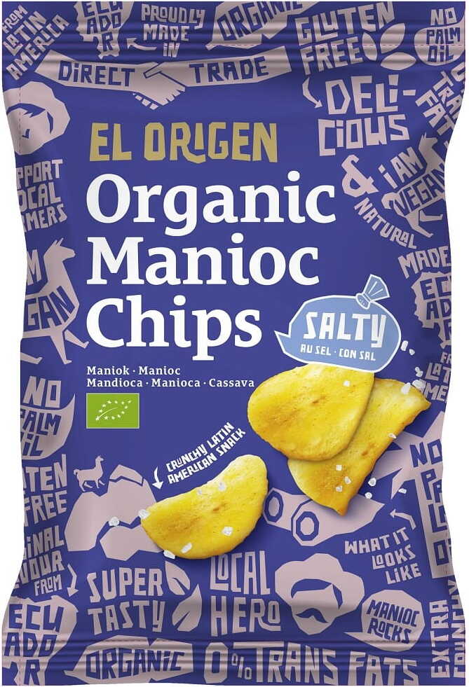 Chips de manioc salé sans gluten BIO 60 g - EL ORIGEN