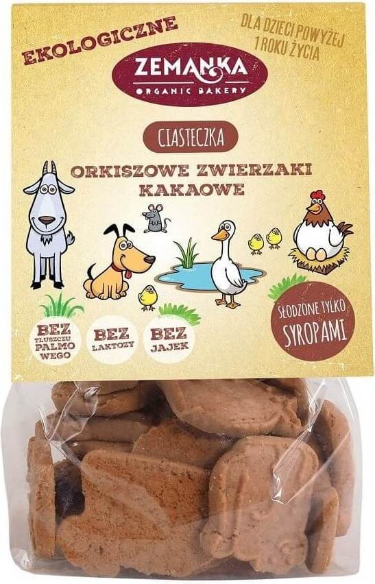 Biscuits à l'épeautre au goût de cacao animaux BIO 100 g - ZEMANKA