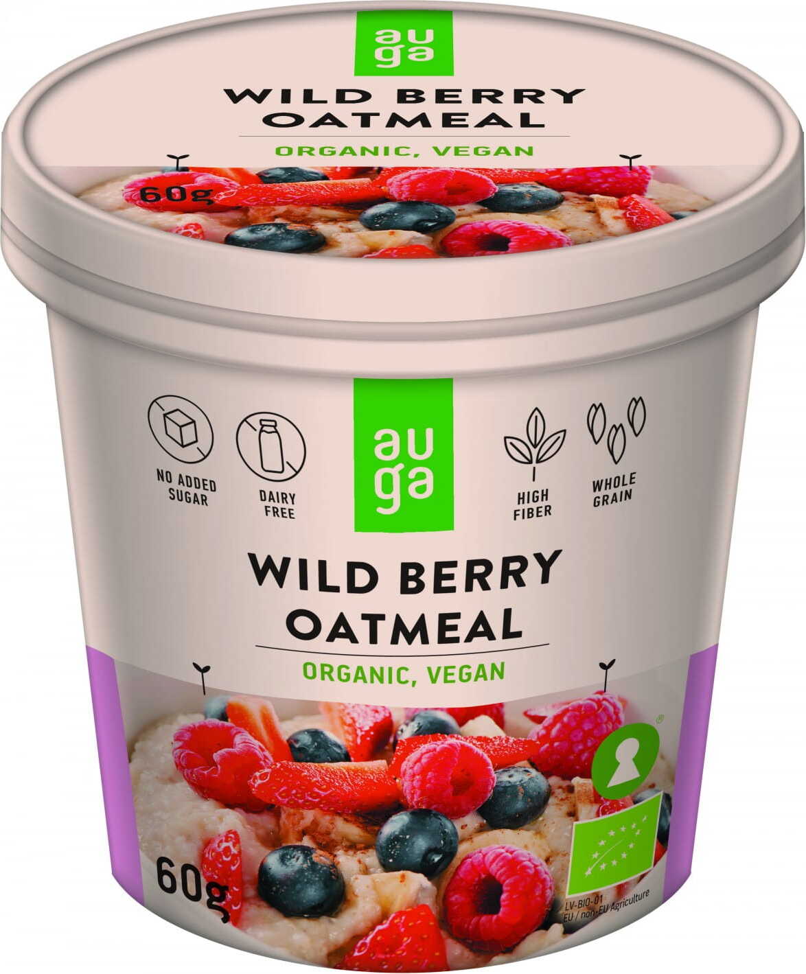 Bouillie de grains entiers aux fruits des bois BIO 60 g AUGA