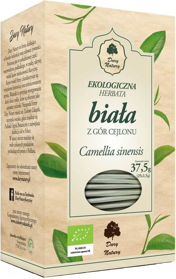 Thé blanc de Ceylan BIO (25 x 15 g) - CADEAUX DE LA NATURE