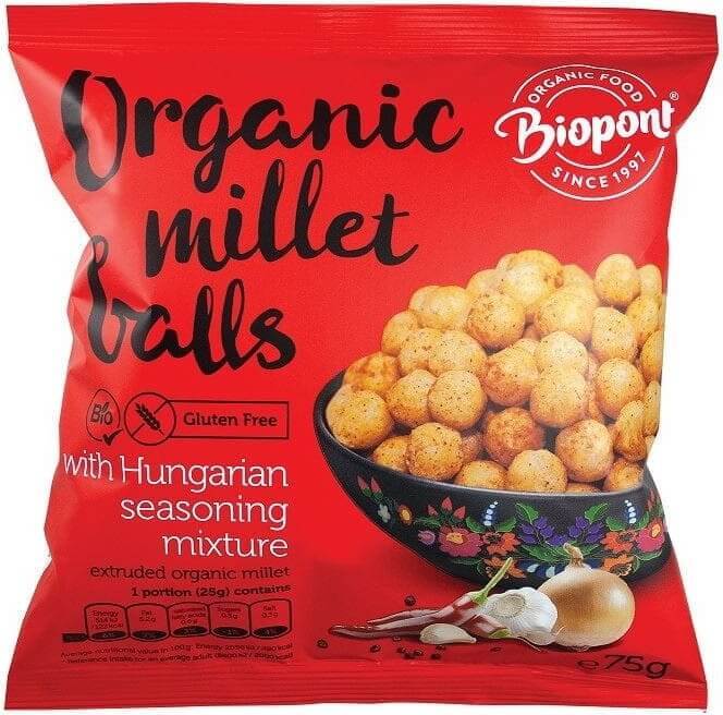 Chips de millet aux épices hongroises, sans gluten BIO 75 g - BIO PONT