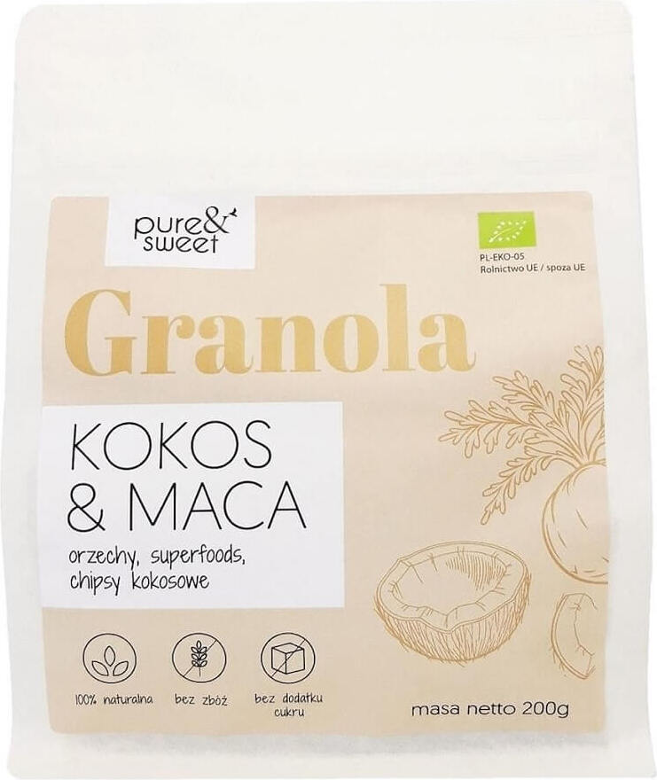 Granola coco & maca sans gluten BIO 200 g - PURE & DOUX