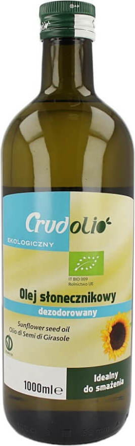 Huile de tournesol pour friture BIO 1000 ml CRUDOLIO