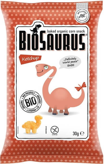 Chips de maïs ketchup dinosaures sans gluten BIO 30 g CIBI