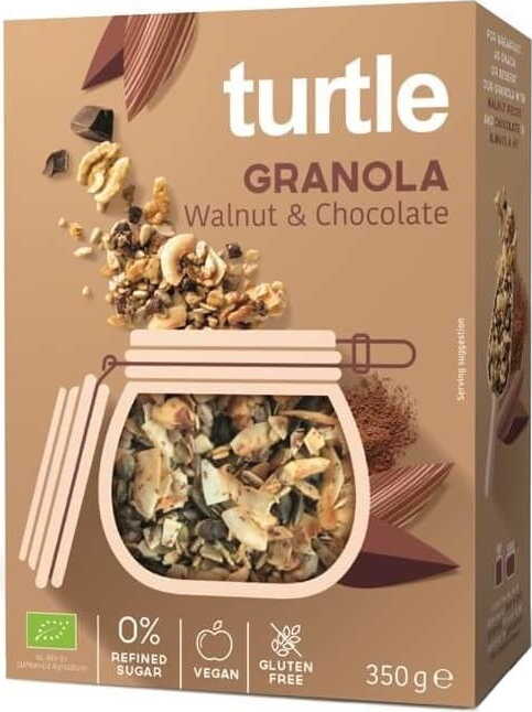 Granola noix - chocolat sans gluten BIO 350 g - TURTLE