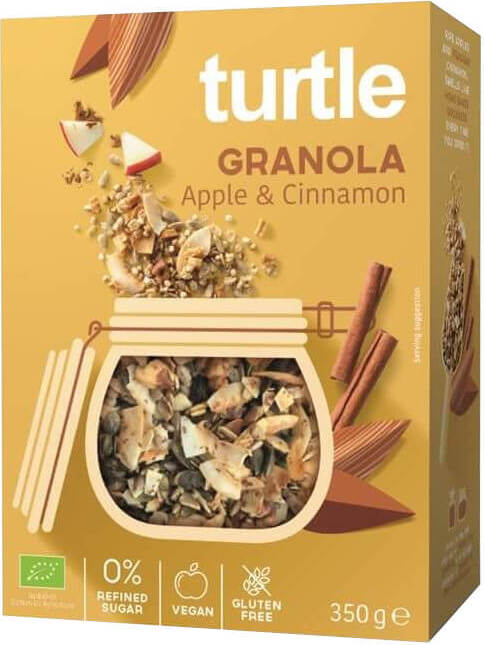 Granola pomme - cannelle sans gluten BIO 350 g - TURTLE