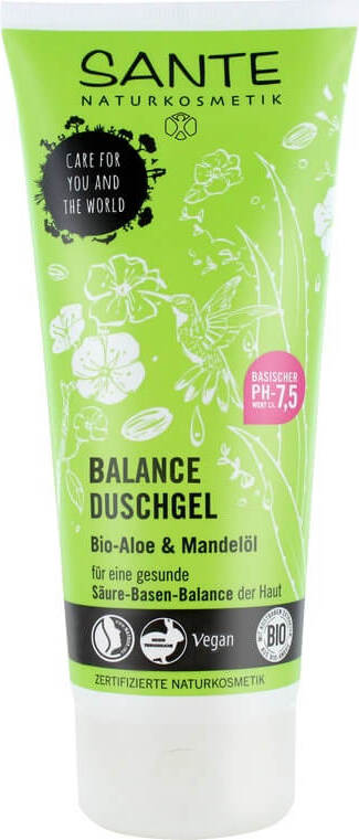 Gel douche équilibre aloe et huile d'amande eco 200 ml - SANTE
