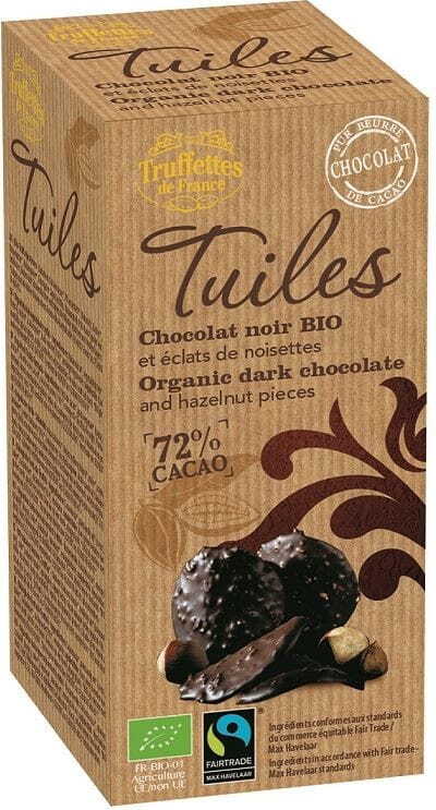 Anneaux de chocolat noir aux noisettes équitables BIO 100 g - TRUFFETTES DE FRANCE