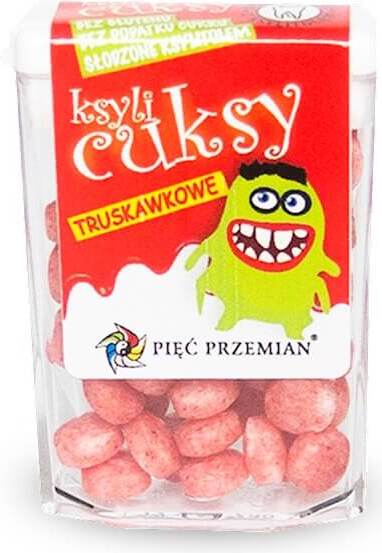 Bonbons xylitol fraise xylitol sans gluten (12 x 13 g) - CINQ CHANGEMENTS