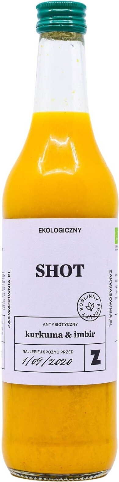 Shot réchauffant curcuma - gingembre BIO 500 ml - ZAKWASOWNIA