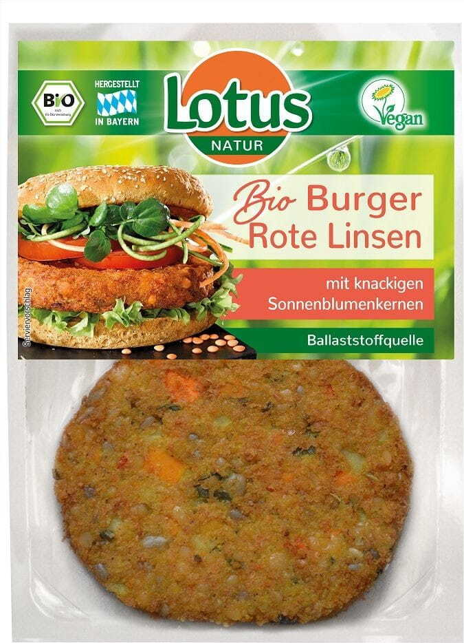 Burgers de légumes aux lentilles BIO 160 g - LOTUS