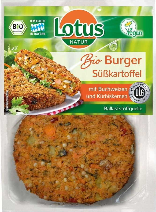 Burgers de légumes aux patates douces et potiron BIO 160 g - LOTUS