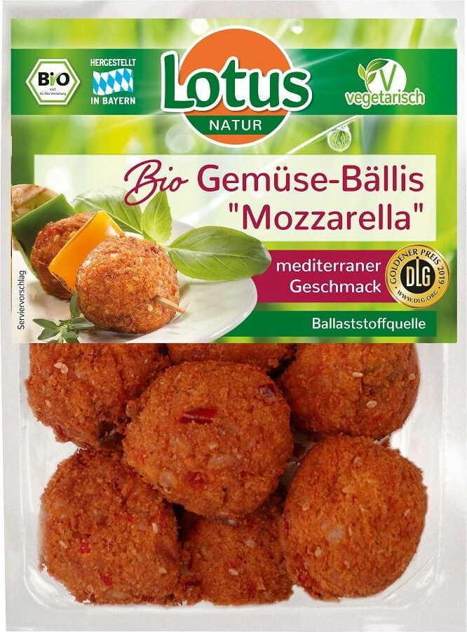 Boulettes de légumes à la mozzarella BIO 250 g - LOTUS