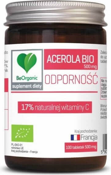 Acérola 500 MG 17% résistance à la vitamine C naturelle 100 comprimés de beorganic MEDICALINE